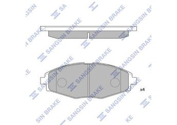 Fren Disk Balata Ön SANGSIN SP1086  96446176 96288629 96273708 96281945 96316582 P96446176 S4510004 S4510017