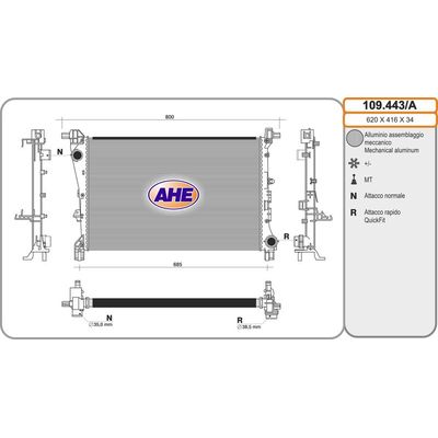 Su Radyatörü  Fiat Egea (357) HB / CROSS (2016->)  MGA 80856