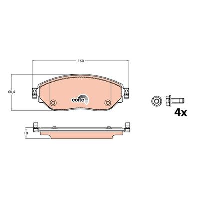 Fren Disk Balata Ön Opel Vivaro B P.Van / Minibüs (2014->)  TRW GDB2096