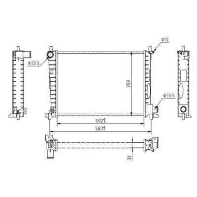 Su Radyatörü  Ford Fiesta (DX)(2000->)  MGA 80461