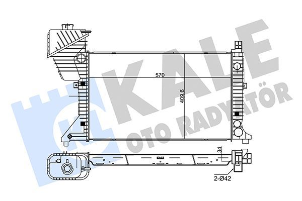 Su Radyatörü  Mercedes Sprinter P.Van (901-904)(1994->)  KALE 319900
