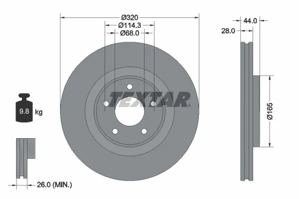 Fren Disk Ayna Ön Sağ ve Sol Nissan X-Trail (T32)(04.2014->)  BSG 63-210-024