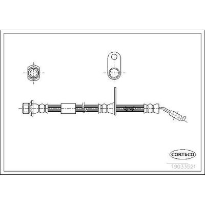 Fren Hortumu Ön Sağ veya Sol Daihatsu YRV (M2...)(2001->2006)  CAVO C900 435A