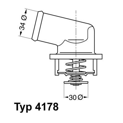 Termostat  Opel Corsa B (1993->)  WAHLER 4178.92D