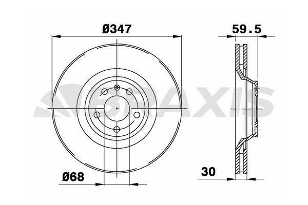 Fren Disk Ayna Ön Sağ ve Sol Audi A6 Allroad Quattro (4FH)(10.2008->)  BRAXIS AD1086