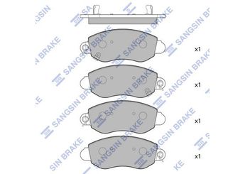 Fren Disk Balata Ön SANGSIN SP1275  4077636 YC152K021AC WVA23577 1135167 1318139 1415166 1465166 1465167 1479223 YC1J2K021AA YC1J2K021AB YC1J2K021AC