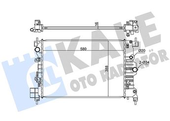 Su Radyatörü  KALE 346085  XR828760 1300342 1300355 95026325 95298557 95316030 95460095