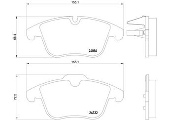Fren Disk Balata Ön BREMBO P 61 106  1610103880 1609253180 1617283280 1619790280 1647862980 425403 425424 4254A7 E172294 425438 1610103780 1647863380