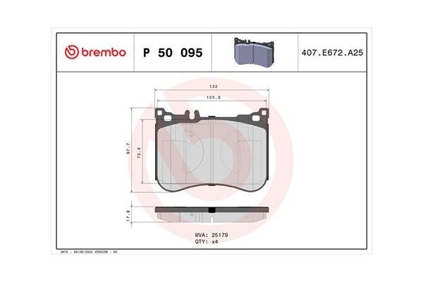 Fren Disk Balata Ön Mercedes E -Serisi S.Wagon (BM 213)(06.2016->)  MAGNETI MARELLI 363700450095