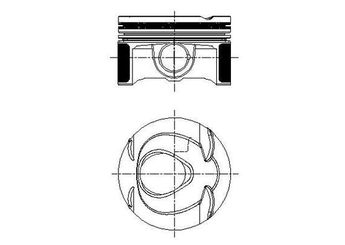 Piston (82.00MM-STD)   MAHLE 001 PI 00163 000  A2710305017 2710305017 271 030 50 17 A271 030 50 17