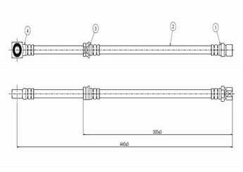 Fren Hortumu Ön Sağ veya Sol CAVO C800 390A  562353