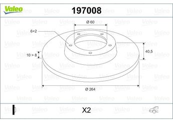 Fren Disk Ayna Arka Sağ ve Sol VALEO 197008  50902167 55700592 55700593 569097 93167282