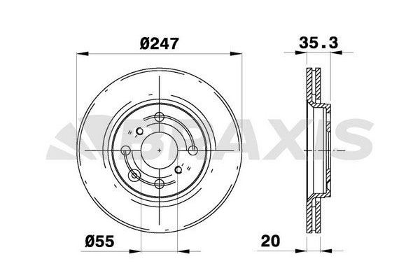 Fren Disk Ayna Ön Sağ ve Sol BRAXIS AE0023