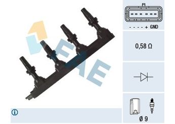 Ateşleme Bobini  FAE 80271  9800251580 98 002 515 80