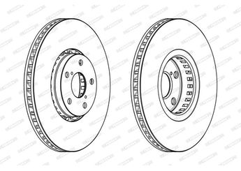 Fren Disk Ayna Ön Sağ ve Sol FERODO DDF1957LC-1  4351222260 4351222261