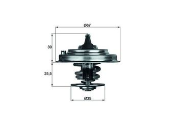 Termostat 82 °C  MAHLE TX 34 82D  77121113C 077121113C 77121113D 077121113D 077 121 113 C 077 121 113 D