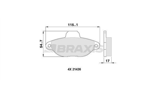 Fren Disk Balata Ön Lancia Y (11.1995->)  BRAXIS AA0006