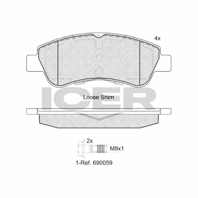 Fren Disk Balata Ön Citroen Berlingo (10.2002->)  EUROREPAR 1682206780
