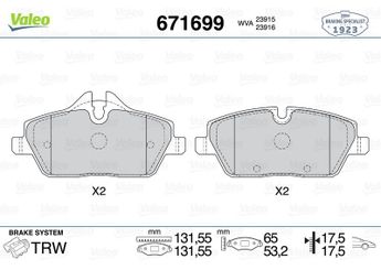 Fren Disk Balata Ön VALEO 671699  34106884263 2289143 2 289 143 2289145 2 289 145 34 10 6 884 263 34112289143 34 11 2 289 143 34112289145 34 11 2 289 145 34116860016 34 11 6 860 016 6860016 6 860 016 6884263 6 884 263 34116772892 34 11 6 772 892 6772892 6 772 892