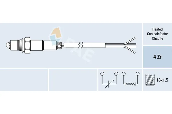 Oksijen (Lambda) Sensörü  Renault Clio II / (Makyajlı)(B/CB0)(06.2001->)  GUA 41861