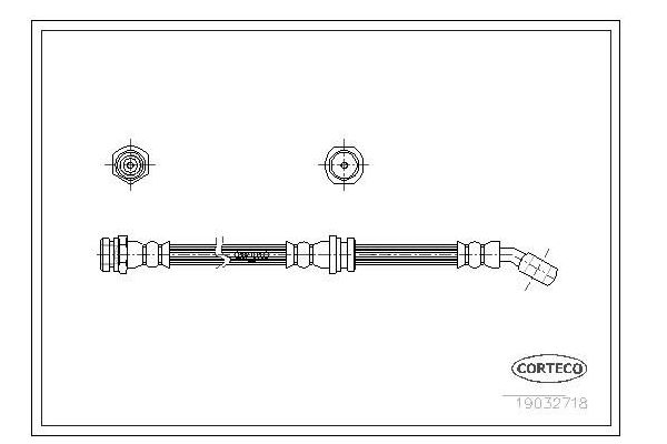 Fren Hortumu Ön Sağ veya Sol Opel Campo (1992->)  CORTECO 19032718