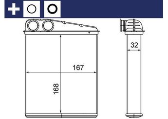 Kalorifer Radyatörü  MAHLE AH 16 000S  7701208766 27140AX700 27140AX70A 27140AX70B 7701208381