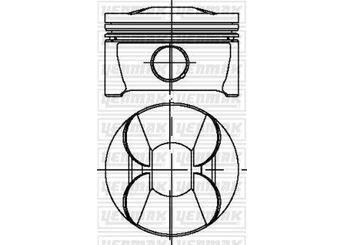 Piston (81.01MM-STD)  YENMAK 31-04335-000  6E107065AD 06E107065AD 6E107065AR 06E107065AR 6E107103A 06E107103A