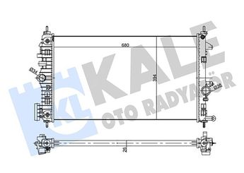 Su Radyatörü  KALE 355645  7L6121253E 1300373 1300374 13437343 13437347 39086761 39086762