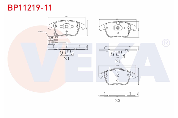 Fren Disk Balata Ön Audi A4 Sedan (8K2)(11.2007->)  VEKA BP11219-11