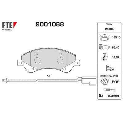 Fren Disk Balata Ön Ford Transit New Line (TT9)(2006->)  FTE 9001088