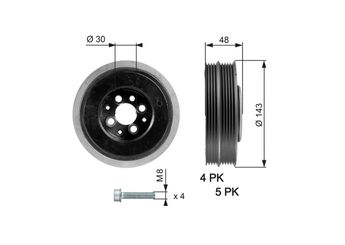 Krank Kasnak  GATES TVD1015A  38105243F 038105243F