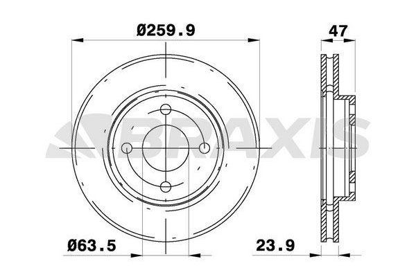 Fren Disk Ayna Ön Sağ ve Sol BRAXIS AE0116