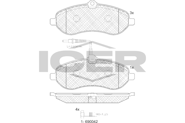Fren Disk Balata Ön Fiat Scudo (272) Cargo (10.2006->)  OTOZONE FDO2049-R