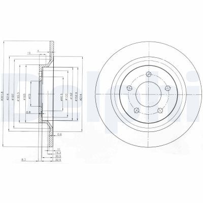 Fren Disk Ayna Arka Sağ ve Sol Mazda 5 (CW)(06.2010->)  DELPHI BG4026