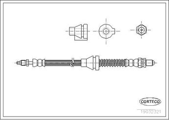 Fren Hortumu Ön Sağ veya Sol EUROCRAFT EU F17160-017  97KB2078CB 1026326 1029544 1029545 1035269 1035270 97KB2078AB 97KB2078BA 97KB2078BB 97KB2078CA