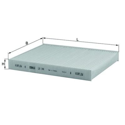 Polen Filtresi  Lancia Ypsilon (101)(09.2003->2012)  MAHLE LA 144