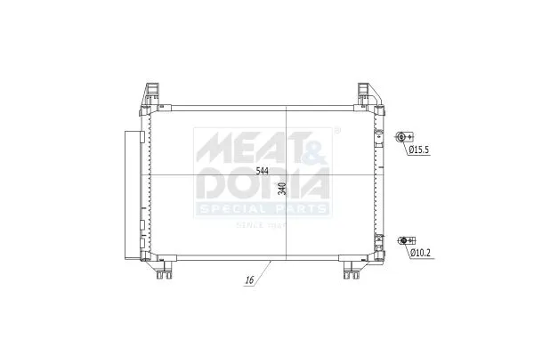 Klima Radyatörü  Toyota Yaris (KSP9/SCP9/NLP9)(2006->)  KRAFTVOLL 08060245