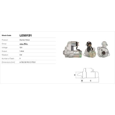Marş Dinamosu  LUCAS ELEKTRIK LES0131
