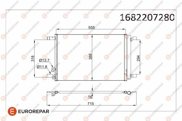 Klima Radyatörü  Volkswagen Arteon (3H7)(03.2017->2020)  EUROREPAR 1682207280