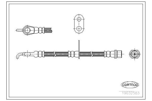 Fren Hortumu Ön Sağ veya Sol Toyota Yaris (NCP1/NLP1/SCP1)(1999->)  CAVO C800 286A