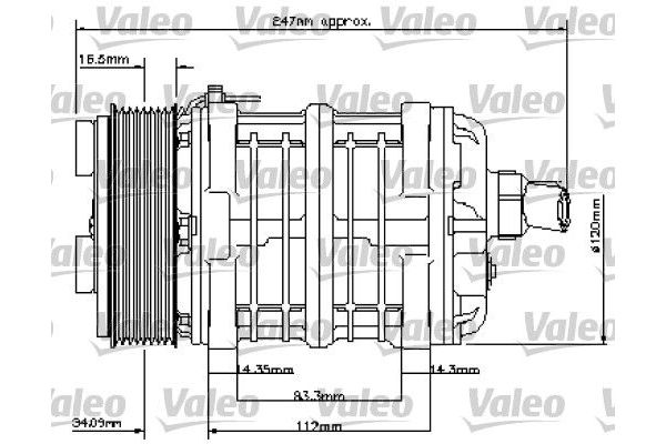 Klima Kompresörü  Citroen C2 (06.2003->)  VALEO 815818