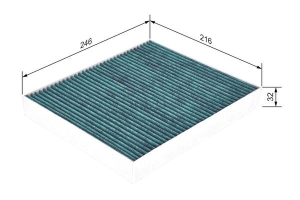 Polen Filtresi  Audi A2 (8Z)(06.2000->)  BOSCH 0 986 628 504