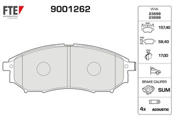 Fren Disk Balata Ön FTE 9001262  41060EB325 41060-EB325 41060EG090 41060-EG090 D10601BN0A D1060-1BN0A D10601MF0A D1060-1MF0A D1060EG51A D1060-EG51A D1060EJ20A D1060-EJ20A D1061EG51A D1061-EG51A 41060CC090 41060-CC090 AY040NS058 AY040NS079 AY040NS091 AY040NS098 D10605X00A D1060-5X00A D1060EB305 D1060-EB305 DA060EB325 DA060-EB325 DA060003VA 410600023R 410603072R 8660000772 86 60 000 772