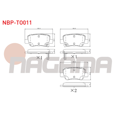 Fren Disk Balata Arka Toyota Avensis (T27)(2008->)  NAGAMA NBP-TO011
