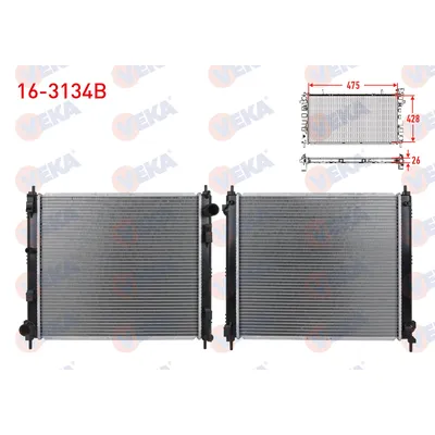 Su Radyatörü  Nissan Cube (Z12)(08.2009->)  VEKA 16-3134B