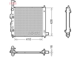 Su Radyatörü  DENSO DRM43015  DRM43015 25310G6050 25310G6250