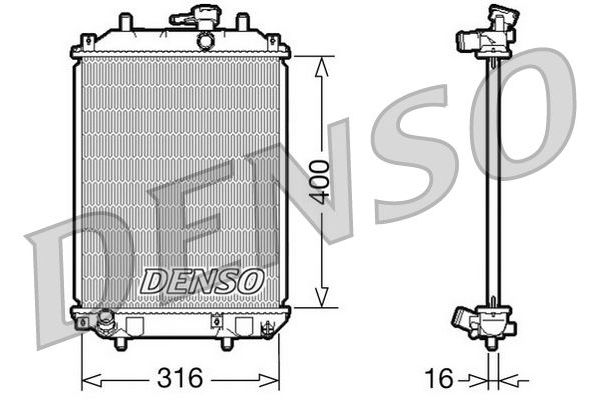 Su Radyatörü  DENSO DRM35001