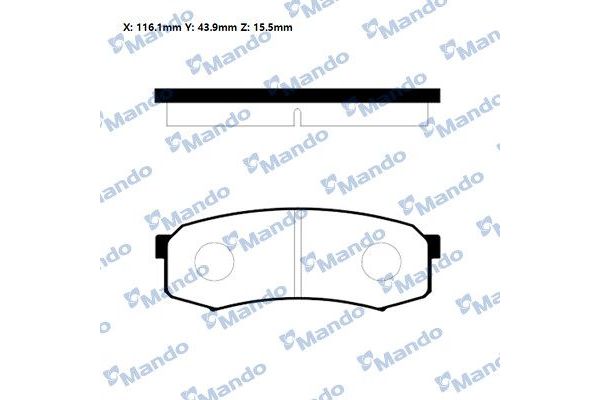 Fren Disk Balata Arka Toyota Land Cruiser (J15)(2009->)  MANDO RMPT27