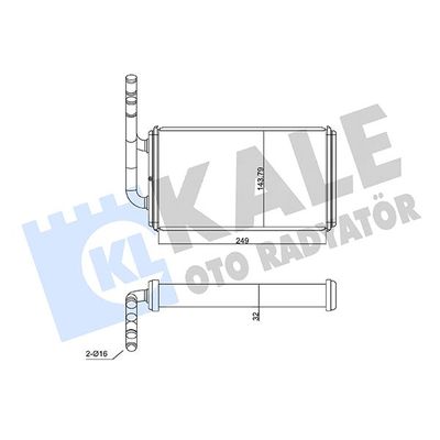 Kalorifer Radyatörü  Ford Transit P.Van Kısa Şasi (EY)(1995->)  KALE 290200