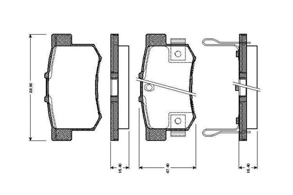 Fren Disk Balata Arka Honda Civic Coupe (EM2)(01.2001->)  BOSCH 0 986 TB2 181